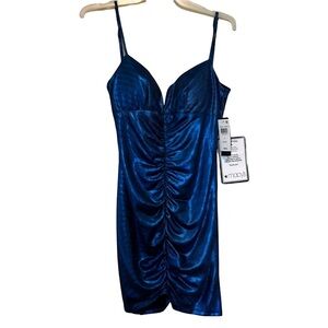 NWT Homecoming/event dress metallic blue